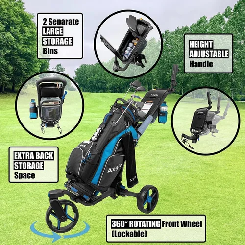 Miniatura 3 de V3 - Carrito de golf - Carrito de golf - 3 ruedas - Rueda delantera giratoria - Freno de mano - Ligero