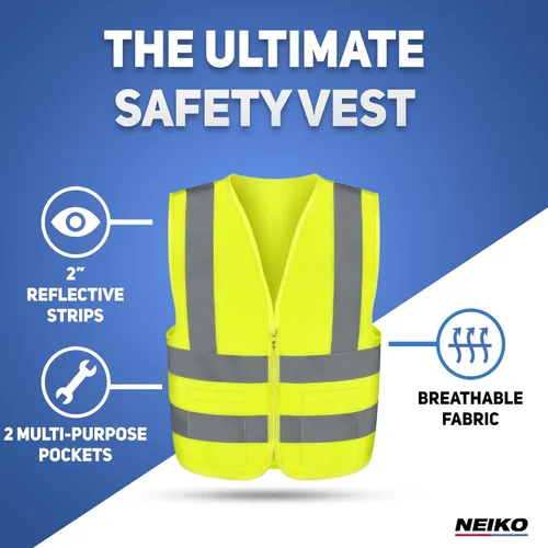 Miniatura 2 de Neiko High Visibility Safety Vest ANSI Class 2, 2 Pockets