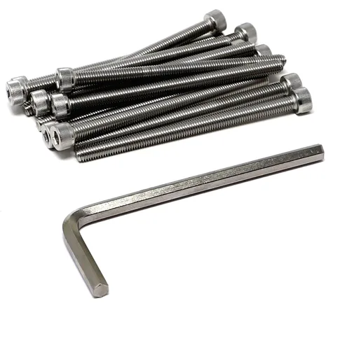Miniatura 89 de iexcell 25 piezas M4 x 60/65/70/75/3.150 in paso de rosca 0.028 in acero inoxidable 304 cabeza hexagonal Tornillos Tornillos surtido Kit