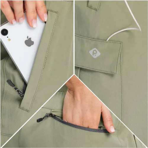 Miniatura 13 de RlaGed - Pantalones tipo cargo de senderismo para mujer, pantalones deportivos ligeros, de secado rápido, resistentes al agua, para pesca y al aire