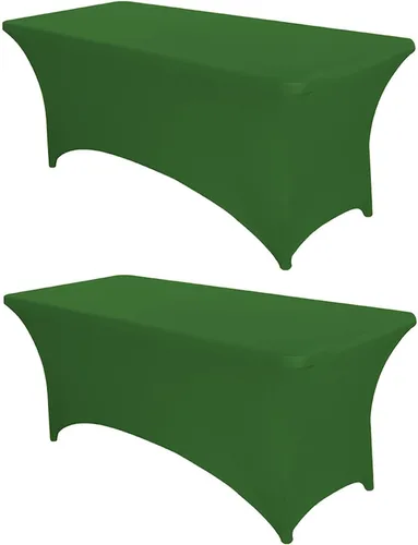 Miniatura 58 de PTC21B - Juego de 6 manteles elásticos de 6 pies, color negro, rectangular, ajustable, lavable, de elastano, para fiestas, bodas, cócteles