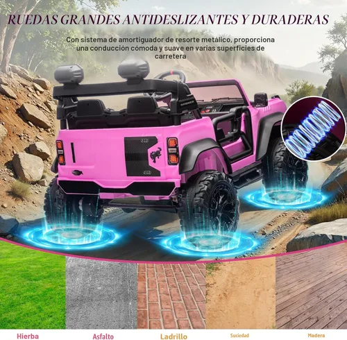Miniatura 4 de ENYOPRO juguetes de paseo de 24 V para niños grandes, vehículo eléctrico Ford Bronco Raptor con licencia para niños de 2 plazas, Jeeps con control