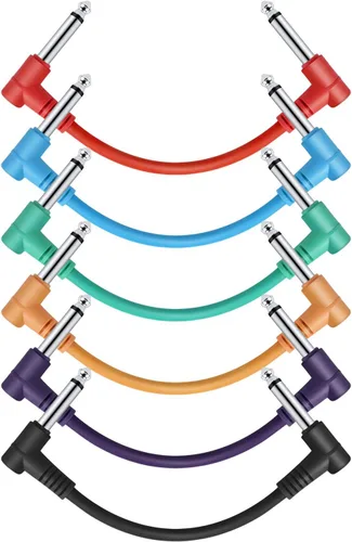 Miniatura 11 de Donner - Cables de conexión para pedales de efecto de guitarra de 6 pulgadas, negro, paquete de 3