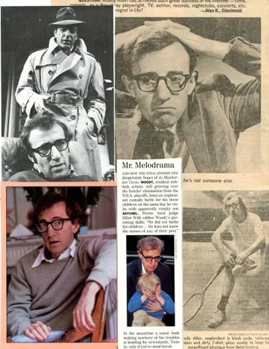 Lote de fotos de revista de recorte original de Woody Allen #N6094