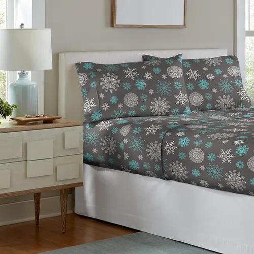 Miniatura 2 de Celeste Home Juego de sábanas tamaño individual XL de 190 GSM, cálido y acogedor, franela 100% algodón preencogida, extra suave, bolsillos