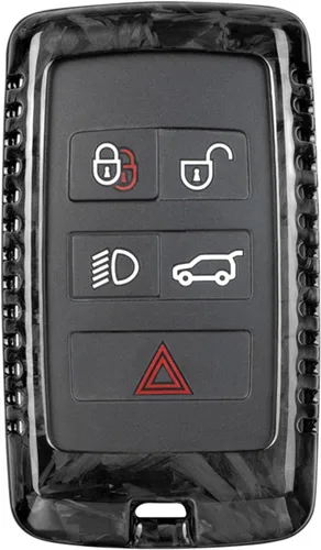 Miniatura 7 de Funda para llavero de fibra de carbono genuina para Land Rover Defender Discovery 5 Sport para Range Rover Evoque Sport Velar Vogue 2017-2023 Funda