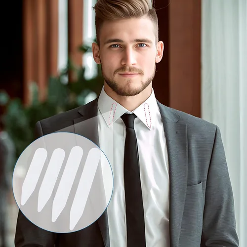 Miniatura 6 de 112 piezas de estancias para cuello para camisas de vestir de hombre, cuello de plástico, insertos de cuello de camisa para cualquier camisa