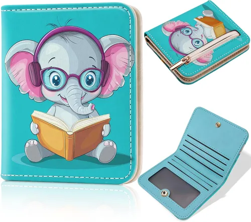 Miniatura 20 de Toughergun Billetera para Mujeres con Bloqueo RFID, Pequeña, Compacta, Bifold de Cuero de Lujo, Billetera de Bolsillo para Damas, Mini Monedero