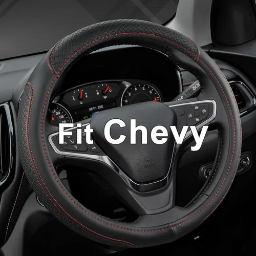 Miniatura 16 de West Llama Funda personalizada para volante de automóvil para Chevy de 14.5 a 15 pulgadas, cubierta de volante para Chevrolet