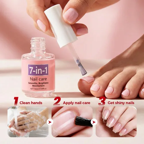 Miniatura 6 de Esmalte de uñas de secado rápido, aceite de queratina 7 en 1 para el cuidado de uñas de secado rápido, aceite de fortalecimiento de uñas de secado