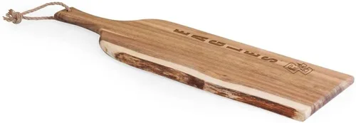 Miniatura 4 de PICNIC TIME NCAA Texas A&M Aggies Artisan - Tabla de embutidos de acacia de 24 pulgadas con borde de madera cruda, tabla de queso, plato