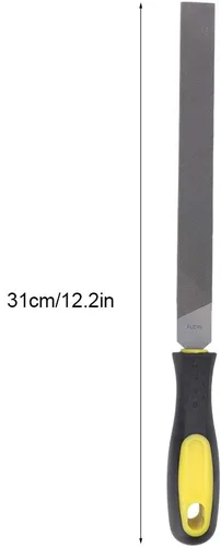 Miniatura 2 de Atyhao Lima plana grande de 8 pulgadas, herramienta de afilado de mano, hoja de afilado de acero con mango para afilar cuchillo, hacha, hacha, metal
