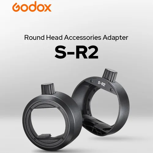 Miniatura 2 de Godox Adaptador de cabeza redonda S-R2 – Compatible con la serie AD200, V860III, V850III, TT685II, V480 (V480 necesita junta) y Canon/Nikon/Sony