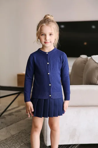 Miniatura 2 de SMILING PINKER cardigan de cuello redondo para niñas