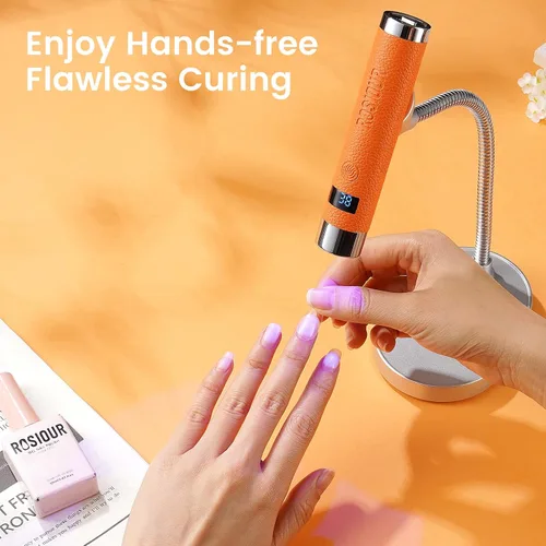 Miniatura 7 de Mini Lámpara UV para Uñas de Gel - Lámpara de Curación Rápida de Flash Manual con Soporte - Recargable Lámpara UV LED de Curación con Sensor
