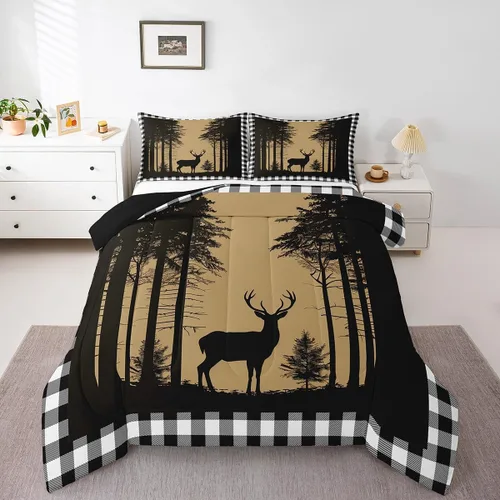 Miniatura 29 de Erosebridal Juego de edredón de bandera estadounidense tamaño individual para niños y adolescentes, juego de ropa de cama de camuflaje, edredón