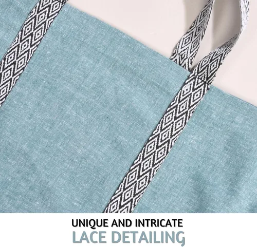 Miniatura 4 de Folkulture Bolso tote para mujer, lona, Verde salvia, Bolso tote