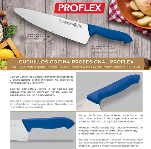 Miniatura 9 de 3 Claveles Cuchillo Desshuesar Proflex Amarillo 5.1 in - 5 Pulgadas FH 3C
