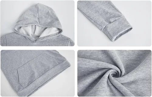 Miniatura 5 de Haloumoning Sudaderas con capucha de forro polar para niñas de 4 a 15 años