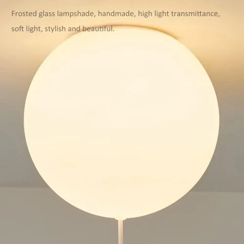 Miniatura 3 de Lámpara de techo empotrada para habitación de los niños, lámpara colgante de oso polar para vestíbulo, lámpara de bola de vidrio para dormitorio