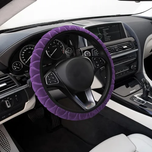 Miniatura 6 de Funda de volante de automóvil, funda de volante de carbono de 15 pulgadas, accesorios de volante antideslizantes transpirables para hombres