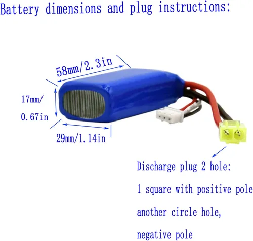 Miniatura 2 de Blomiky Paquete de 2 baterías Li-PO de 7.4 V 1200 mAh 8.88 Wh y 2 cables de cargador USB de repuesto para escala 1/18 9310YL 9300 9301E 9302E 9303E
