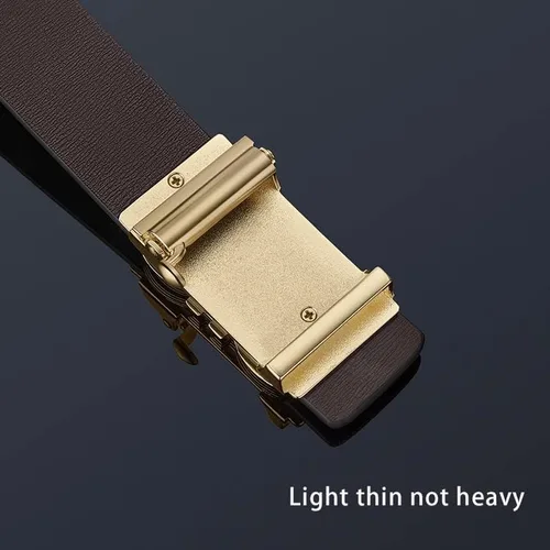 Miniatura 7 de VANNANBA Cinturones de cuero genuino para hombres, vestido de moda diseñador cinturón deslizante para hombres hebilla automática, con caja de regalo