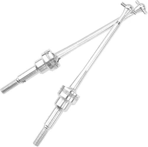 Miniatura 4 de Metal RC Universal Drive Shaft Joint Dogbone Upgrade Parts Compatible con WLtoys 12428 12423 1/12 RC Car (Plata)