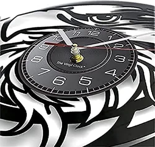 Miniatura 2 de Reloj de pared vintage, reloj de pared con bandera patriótica de águila americana, arte de pared, silencioso, reloj de pared con cabeza de águila