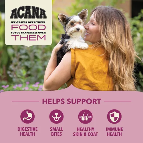 Miniatura 3 de ACANA Wholesome Grains - Alimento seco para perros, receta para raza pequeña, pollo real, huevos y pavo, bolsa de 4 libras