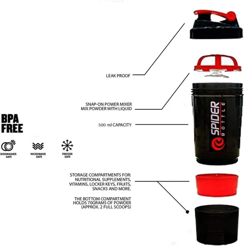 Coral Angels Classic - Botella mezcladora perfecta para batidos de proteínas y antes del entrenamiento, 16.9 fl oz, colores surtidos