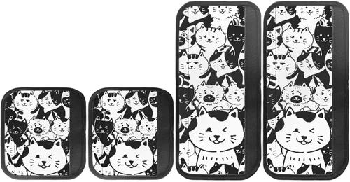 Miniatura 25 de Juego de 4 fundas para manijas de microondas con diseño de rayas de vaca tribal, azteca, decoración de cocina, antideslizantes, a prueba