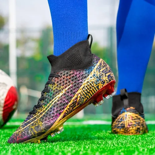 Miniatura 3 de Maylrvjv Tacos de fútbol unisex ligeros zapatos de fútbol para hombres y mujeres