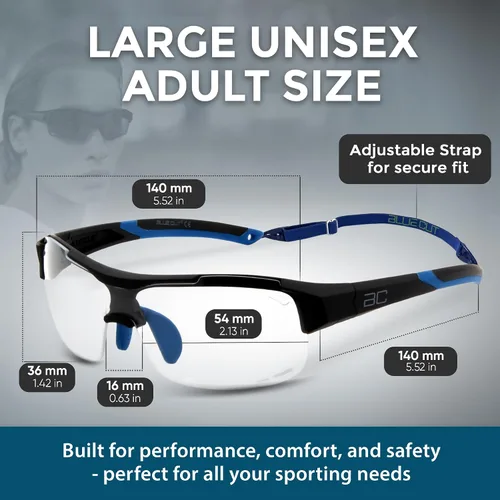 Miniatura 7 de BLUE CUT Sports Safety Goggles Interchangeable Sun Lens Anti Fog UV Protection Indoor Outdoor Pickleball Cycling Basketball