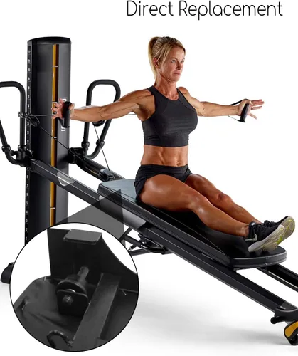 Miniatura 6 de Ruedas mecanizadas mejoradas para Total Gym 1000 Achiever Force Gold Max Platinum Plus Pro Supra Supreme Ultima Ultra XLI, juego de 4 rodillos