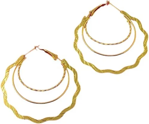 New 2026 Vintage Hoop Earrings For Women Alloy Golden Color Simple BLiG Round Ear Rings Party Jewelry Pendientes Accessories Fashion Trendy Creative