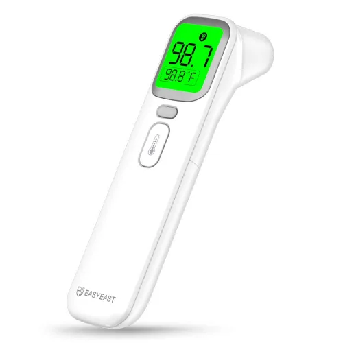 EasyEast Termómetro infrarrojo para la frente sin contacto, pantalla digital inteligente, detección de lectura rápida, sin batería incluida