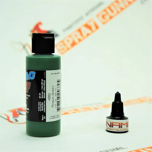 Miniatura 3 de Createx Auto-Air Colors Candy2o Poison Green 4660 pinturas personalizadas a base de agua