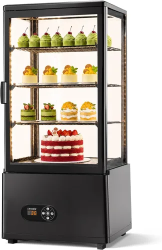 Miniatura 29 de Refrigerador Enfriador de Vinos de 8 Botellas, Refrigerador Pequeño de Vino, Mini Refrigerador de Vino de Encimera con Puerta de Vidrio, Bodegas