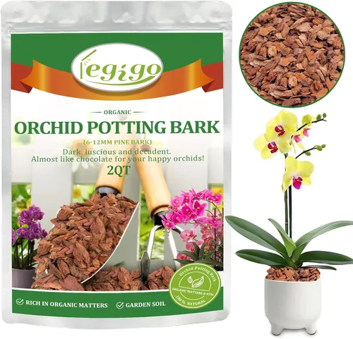 Miniatura 8 de Legigo Corteza Orgánica para Macetas de Orquídeas de 2 Cuartos de Galón - Mezcla Totalmente Natural de Corteza de Orquídea para Macetas, Astillas