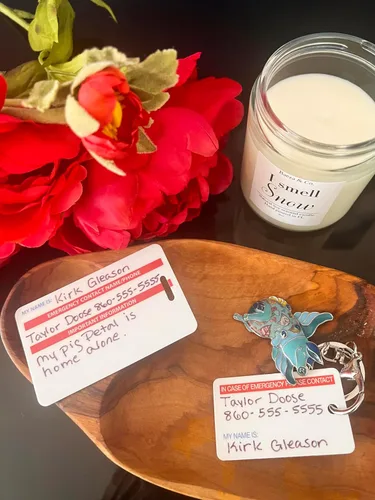 Miniatura 5 de My Pets are Home Alert - Tarjeta de identificación médica con tarjeta de identificación médica para perros y gatos con lista de llamadas