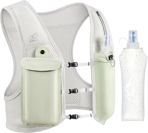 Miniatura 14 de Zelvot Chaleco para Correr para Mujeres y Hombres, Patente Original de EE. UU., Chaleco de Hidratación para Correr con Correas de Pecho Ajustables