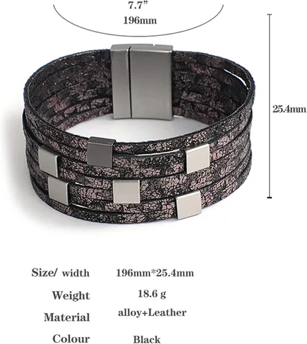 Miniatura 5 de Boho Leather Bracelet Women Wrap Bracelets Stackable Star Pattern Bead Cuff Handmade Jewelry Summer Christmas Gifts for Mother Daughter Girlfriend