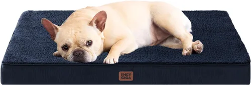 Miniatura 74 de EHEYCIGA Cama ortopédica de espuma para perros grandes, 35 pulgadas de largo x 23 pulgadas de ancho x 3.5 pulgadas de alto, gris claro