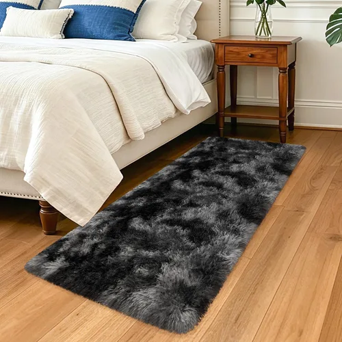 Miniatura 103 de Alfombras de pasillo beige de 2 x 6 pies para dormitorio, sala de estar, alfombra de felpa suave y esponjosa, alfombra de pasillo para pasillos