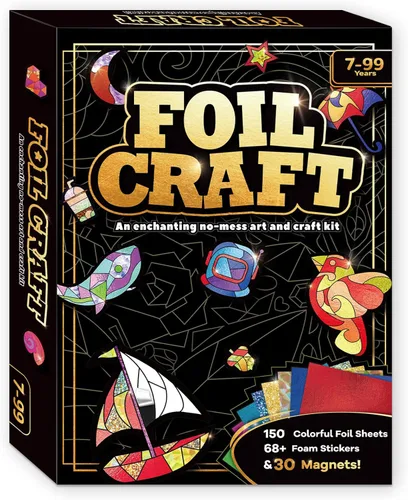 Miniatura 8 de Yazhiji Kits de Arte de Hoja de Aluminio para Niños - Juego de Actividad Divertido Sin Desorden de Insectos y Mariposas - Kit de Arte de Impresión