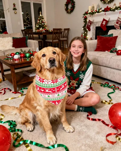 Miniatura 7 de PET SHOW 50 Pack Bandanas Navideñas para Perros Grandes XL Lavables Feliz Año Nuevo Bandanas en Triángulo a Granel Baberos para Perros Medianos