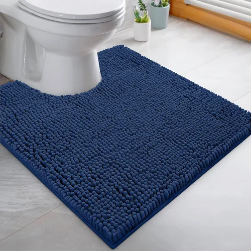 Miniatura 124 de LuxUrux Tapete de microfibra afelpada, de felpilla extrasuave, pelo largo de 1 pulgada, muy absorbente, para baño o ducha, lavar y secar a máquina