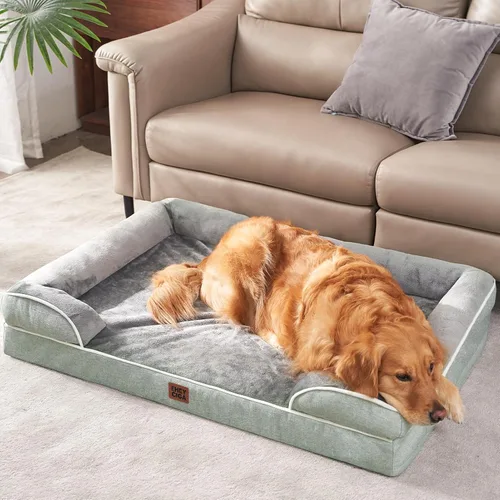 Miniatura 274 de EHEYCIGA – Cama ortopédica impermeable para perros pequeños, de espuma viscoelástica tipo caja de huevos, con bordes elevados y base antideslizante