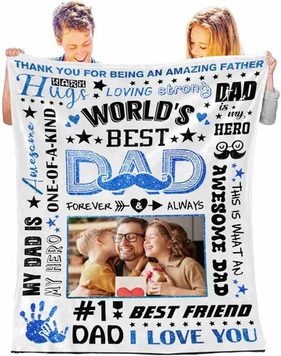 Miniatura 7 de D-Story Mantas personalizadas con imágenes para un papá, para el Día del Padre, mantas con imágenes personalizadas, regalos para el Día del Padre